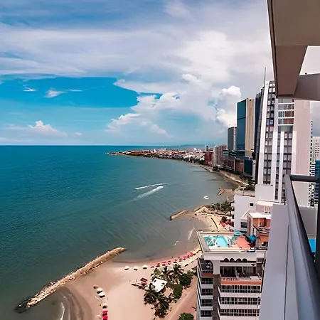 Espectacular Apto Piso 21 De 2 Hab - Morros Apartamento Cartagena